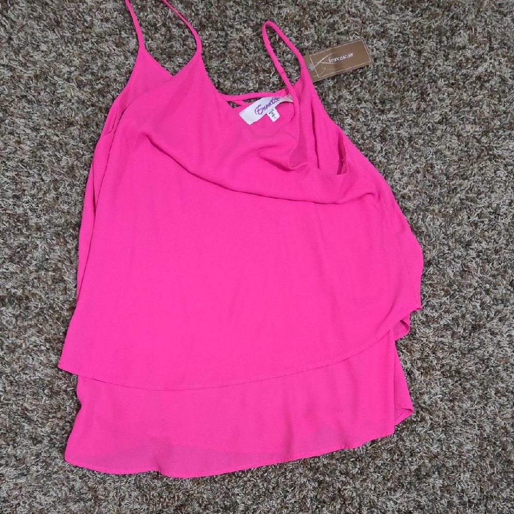 Emmelee for F.C. Vibrant Pink Layered Camisole